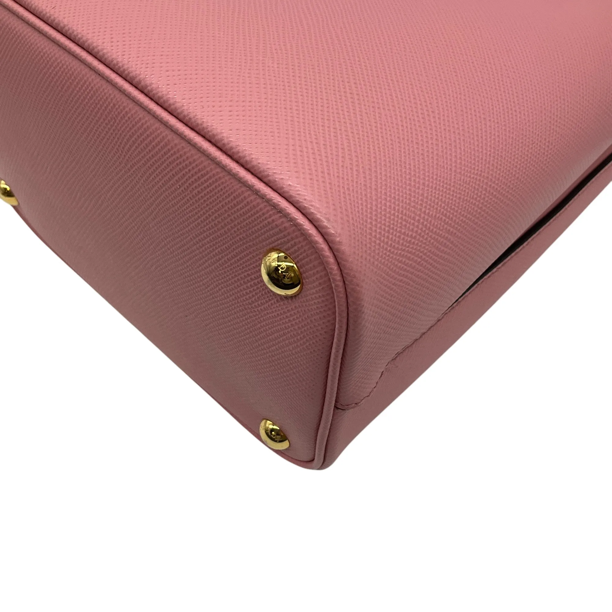 Prada Pink Saffiano Leather Small Panier Bag