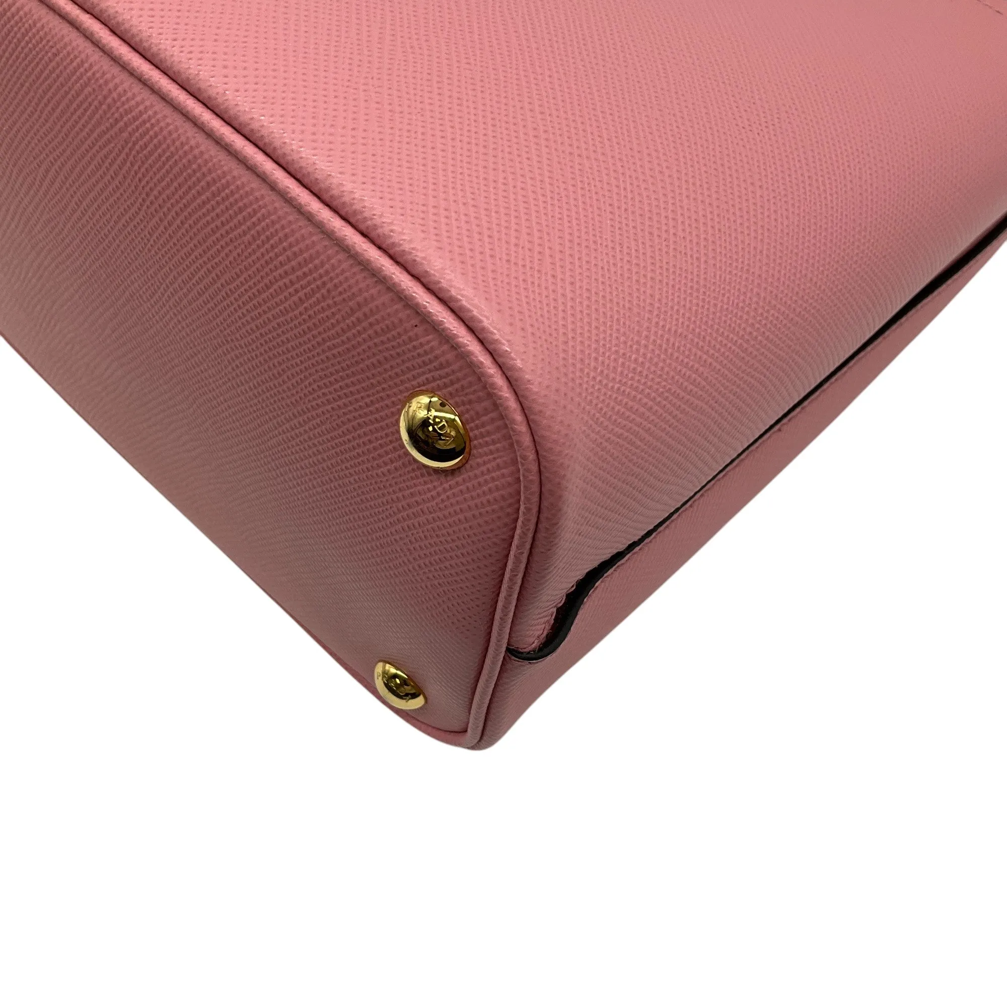 Prada Pink Saffiano Leather Small Panier Bag
