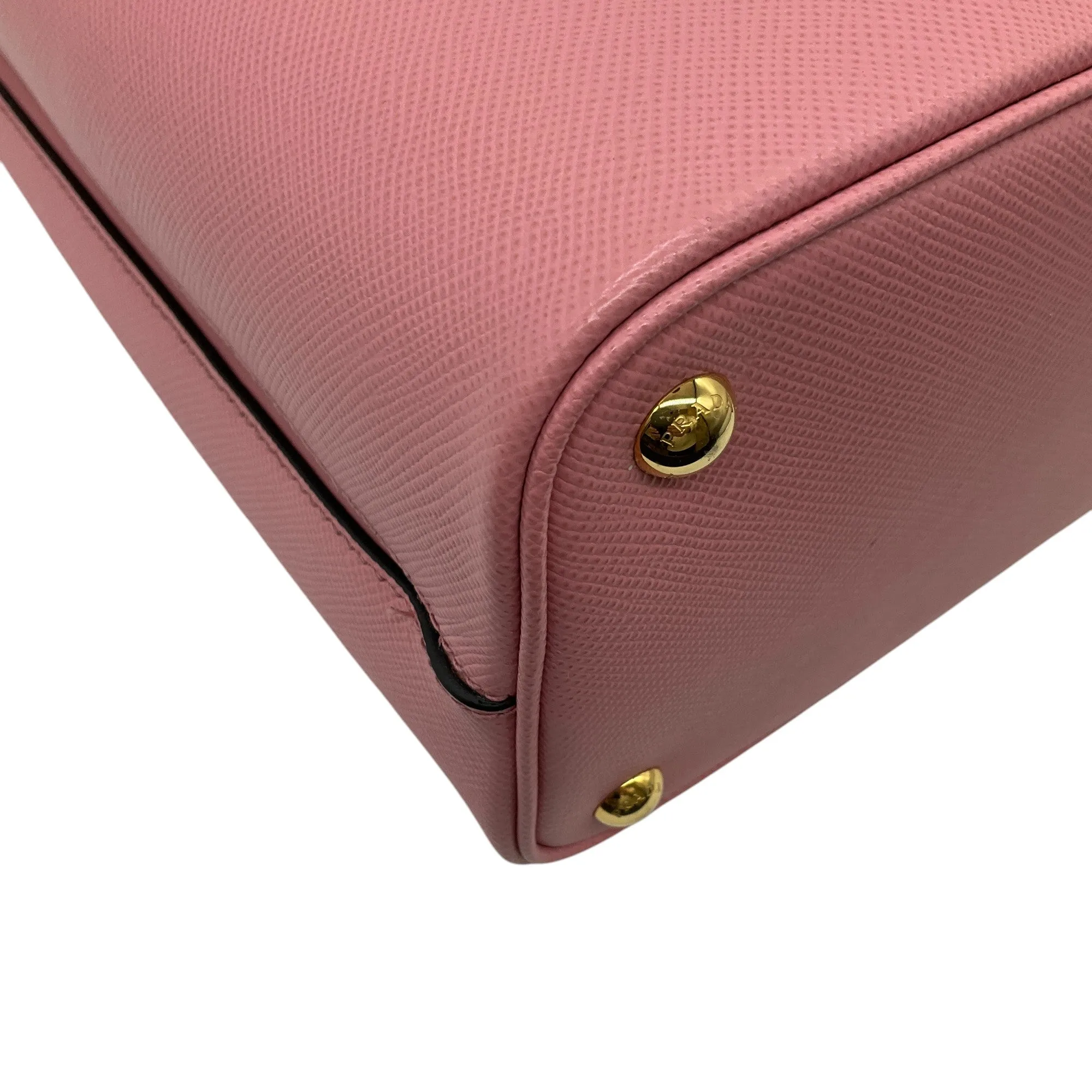 Prada Pink Saffiano Leather Small Panier Bag