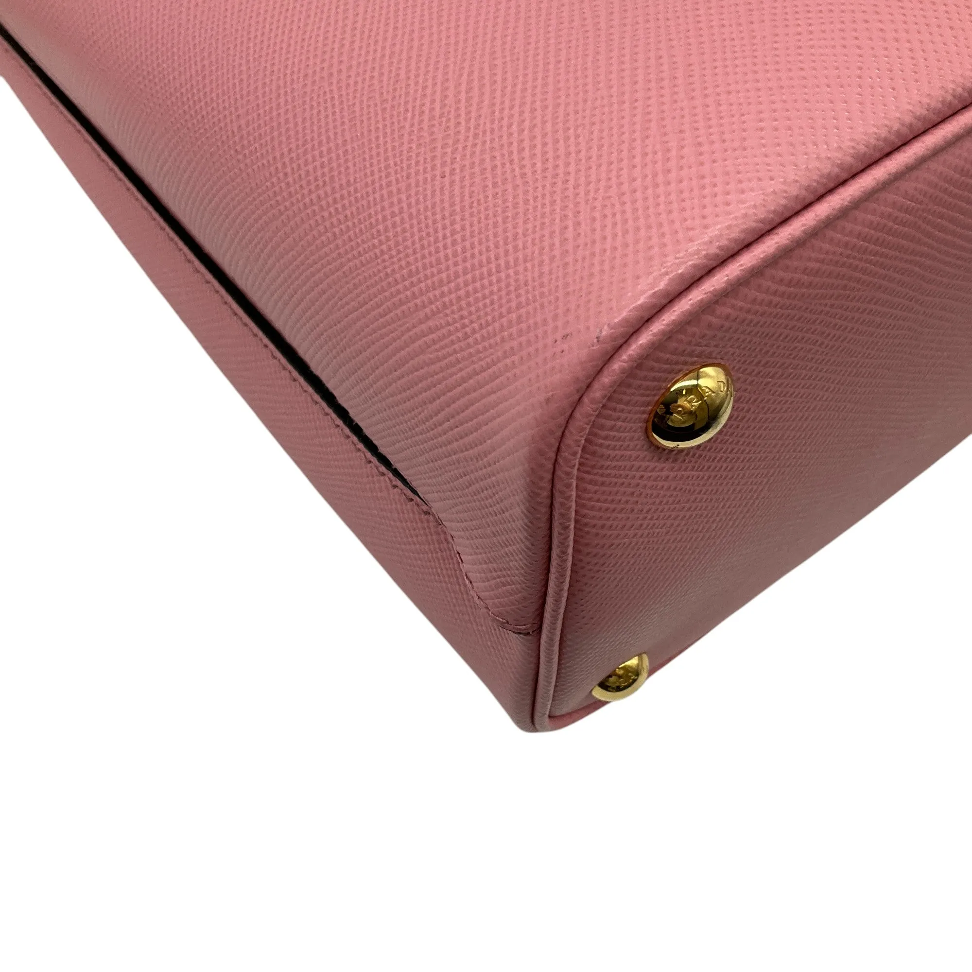 Prada Pink Saffiano Leather Small Panier Bag