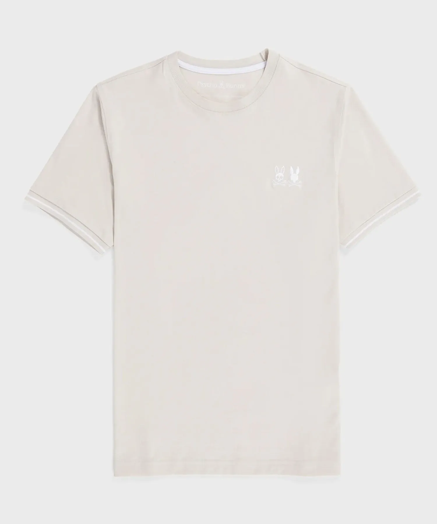 Psycho Bunny Kingwood Embroidered Twin Bunny Tee - Natural Linen