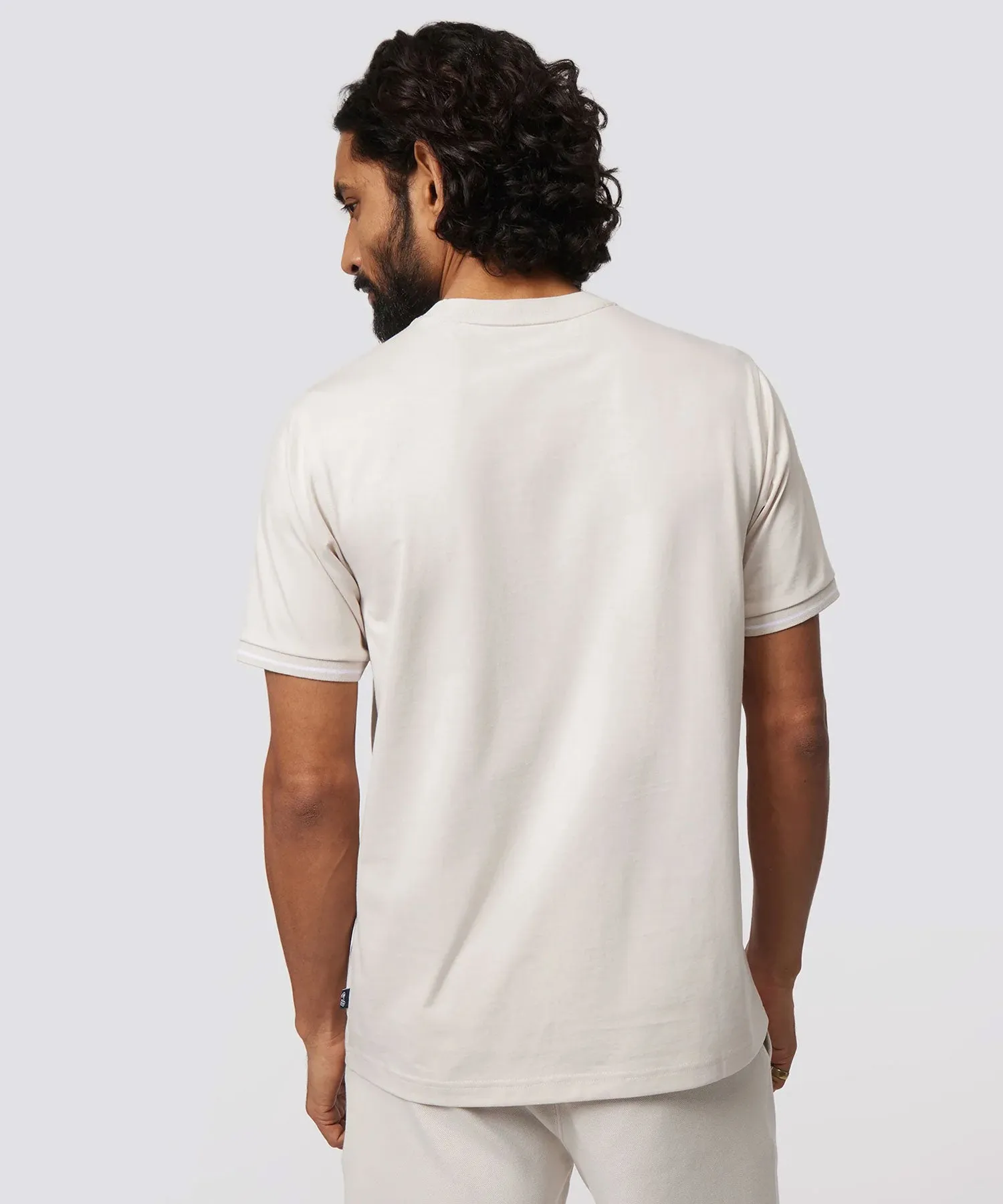 Psycho Bunny Kingwood Embroidered Twin Bunny Tee - Natural Linen
