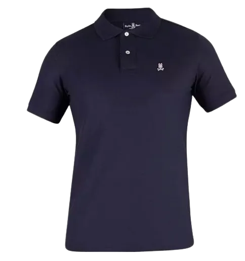 Psycho Bunny Mens Classic Polo Navy B6K001ARPC-410