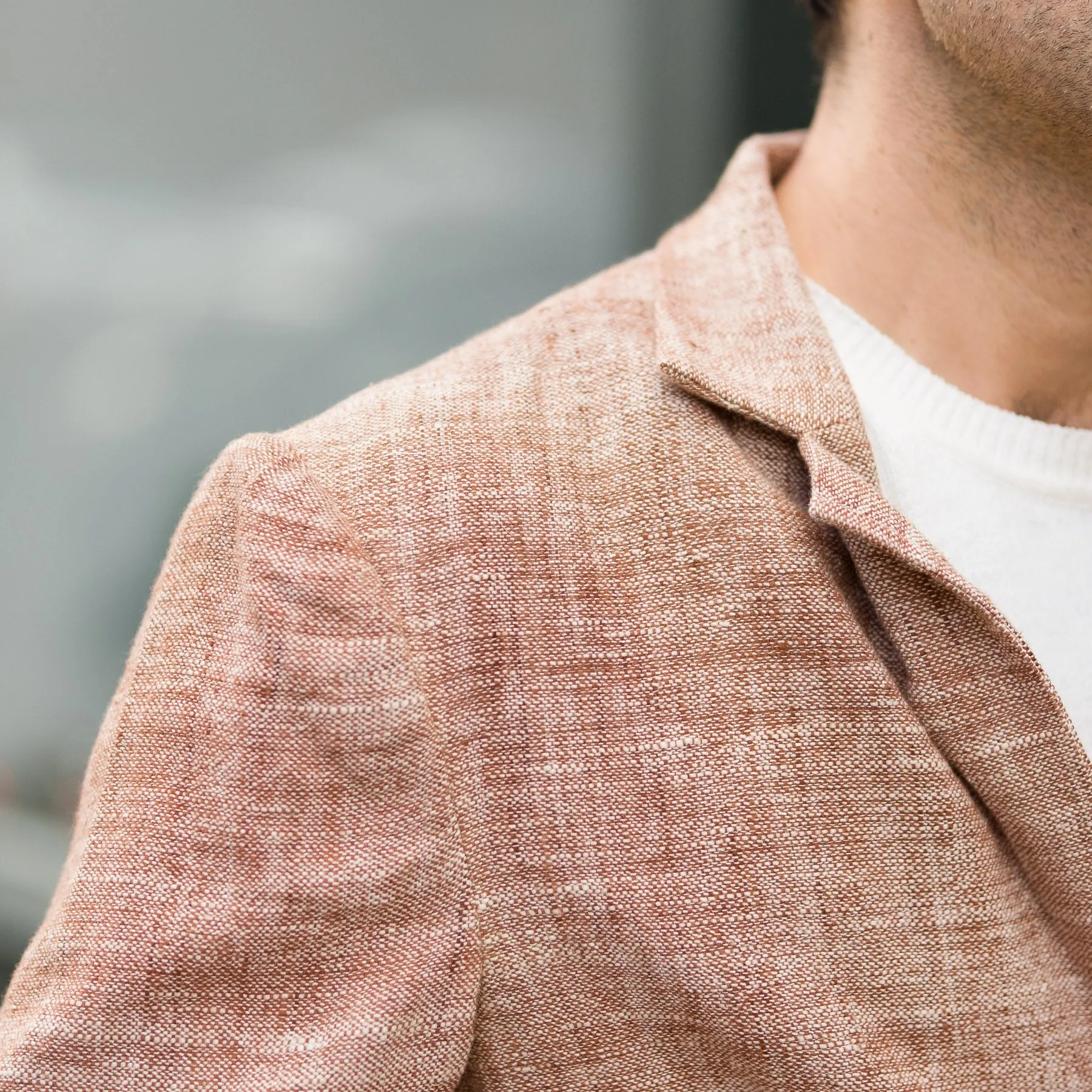 R Blazer in Burnt Umber Chambray