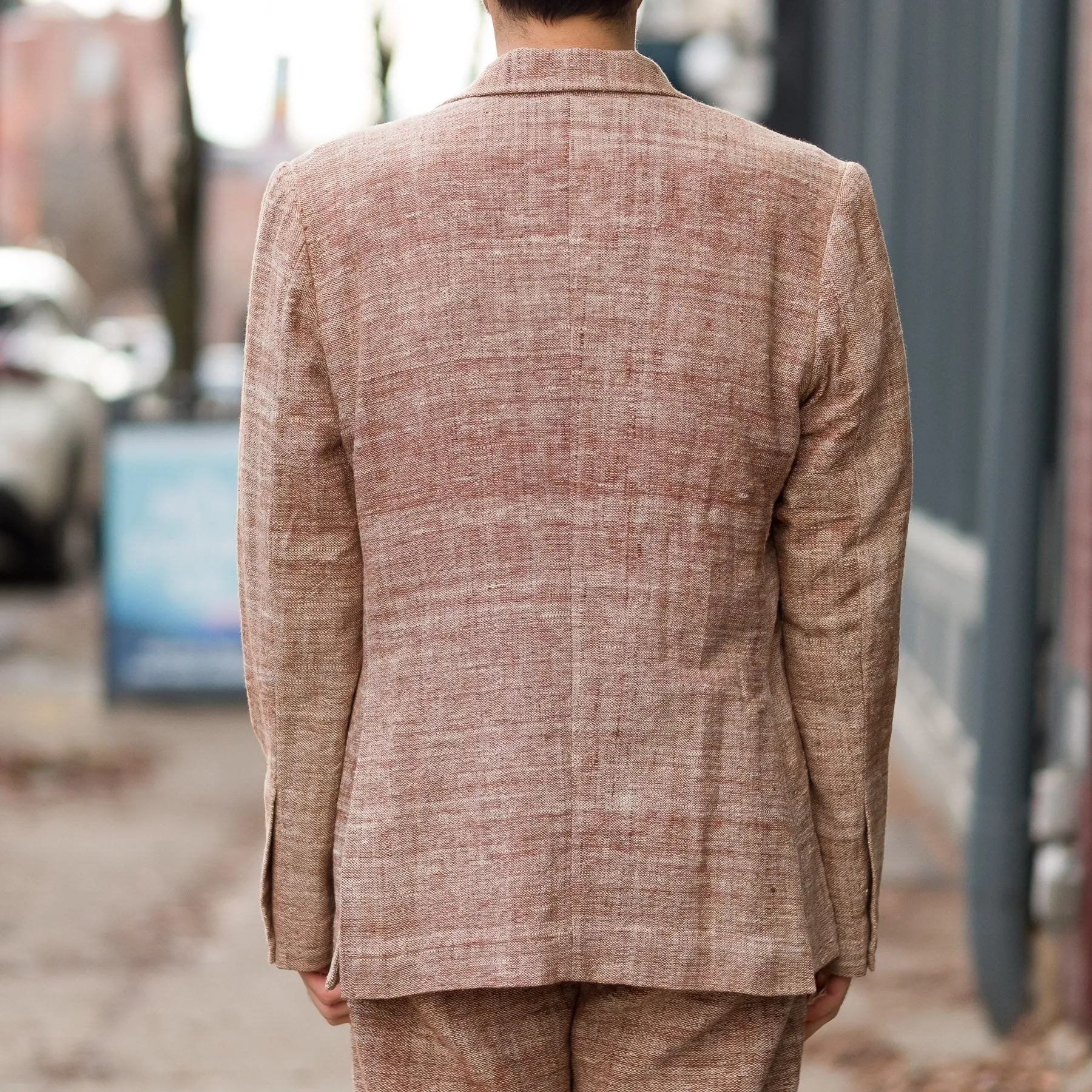 R Blazer in Burnt Umber Chambray