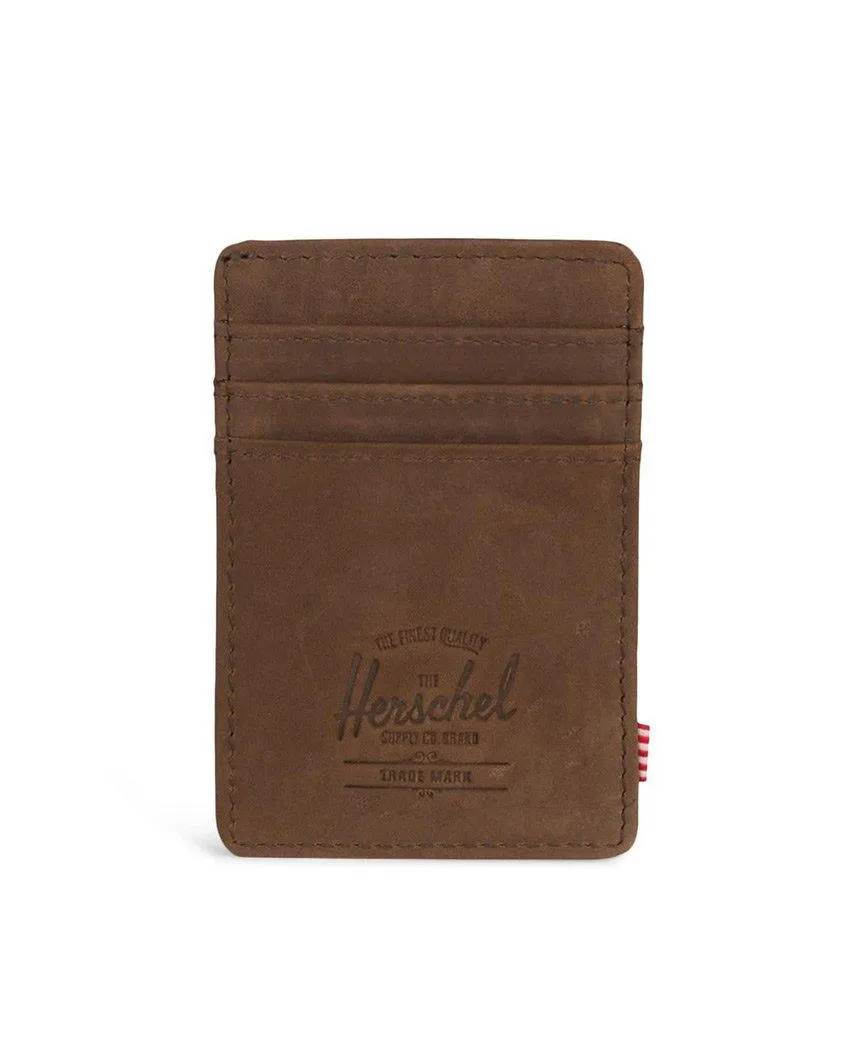 Raven Wallet Nubuck Brown Leather