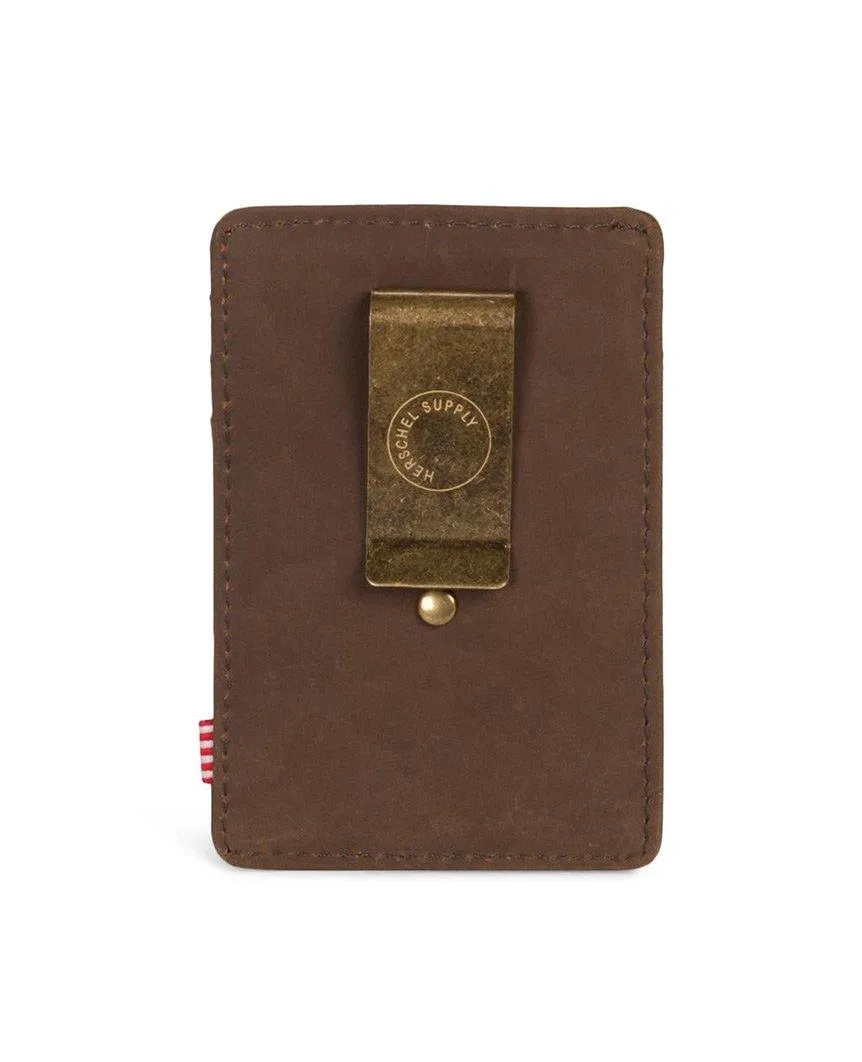 Raven Wallet Nubuck Brown Leather