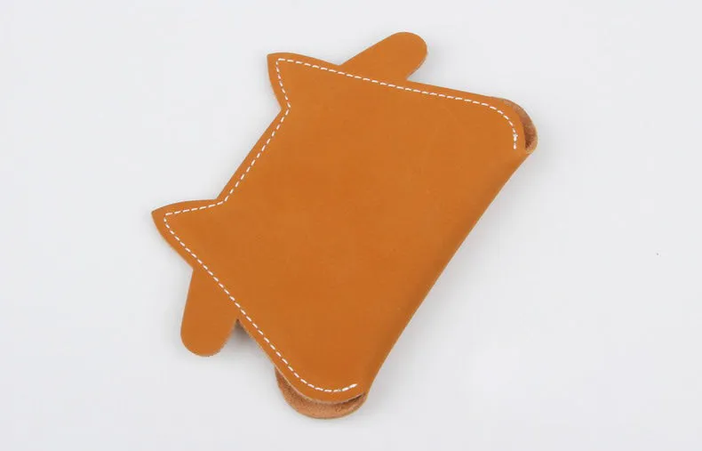 Red Leather Card Holder Kit DIY Leather Cow Coin Wallets Kit DIY Eco Leather Project DIY Leather Kit