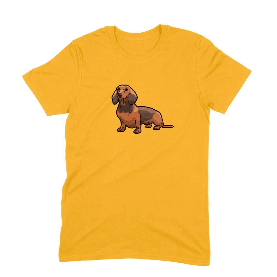 Round Neck T-Shirt (Men) - Dash Dash Dachshund (11 Colours)