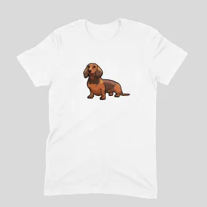Round Neck T-Shirt (Men) - Dash Dash Dachshund (11 Colours)