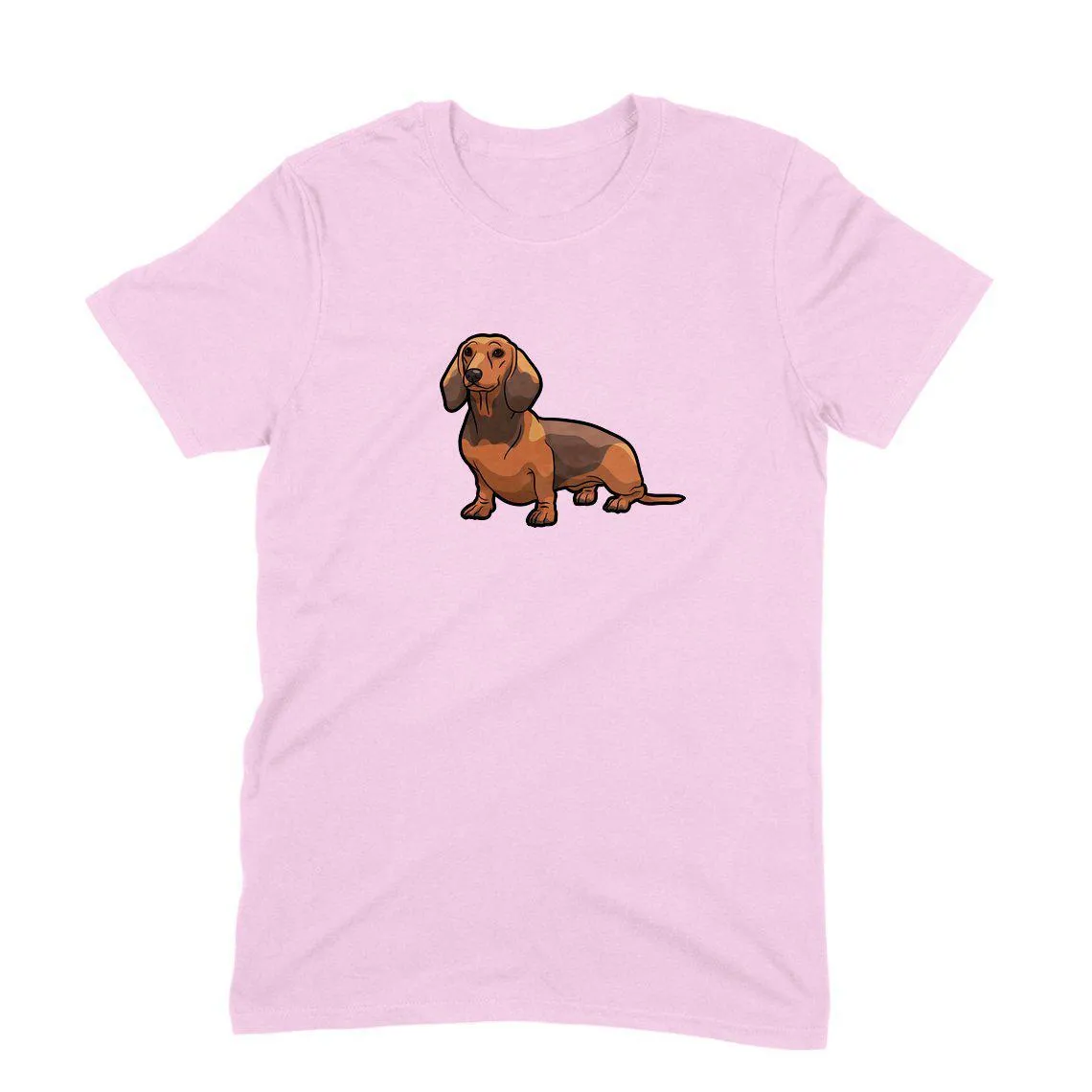 Round Neck T-Shirt (Men) - Dash Dash Dachshund (11 Colours)