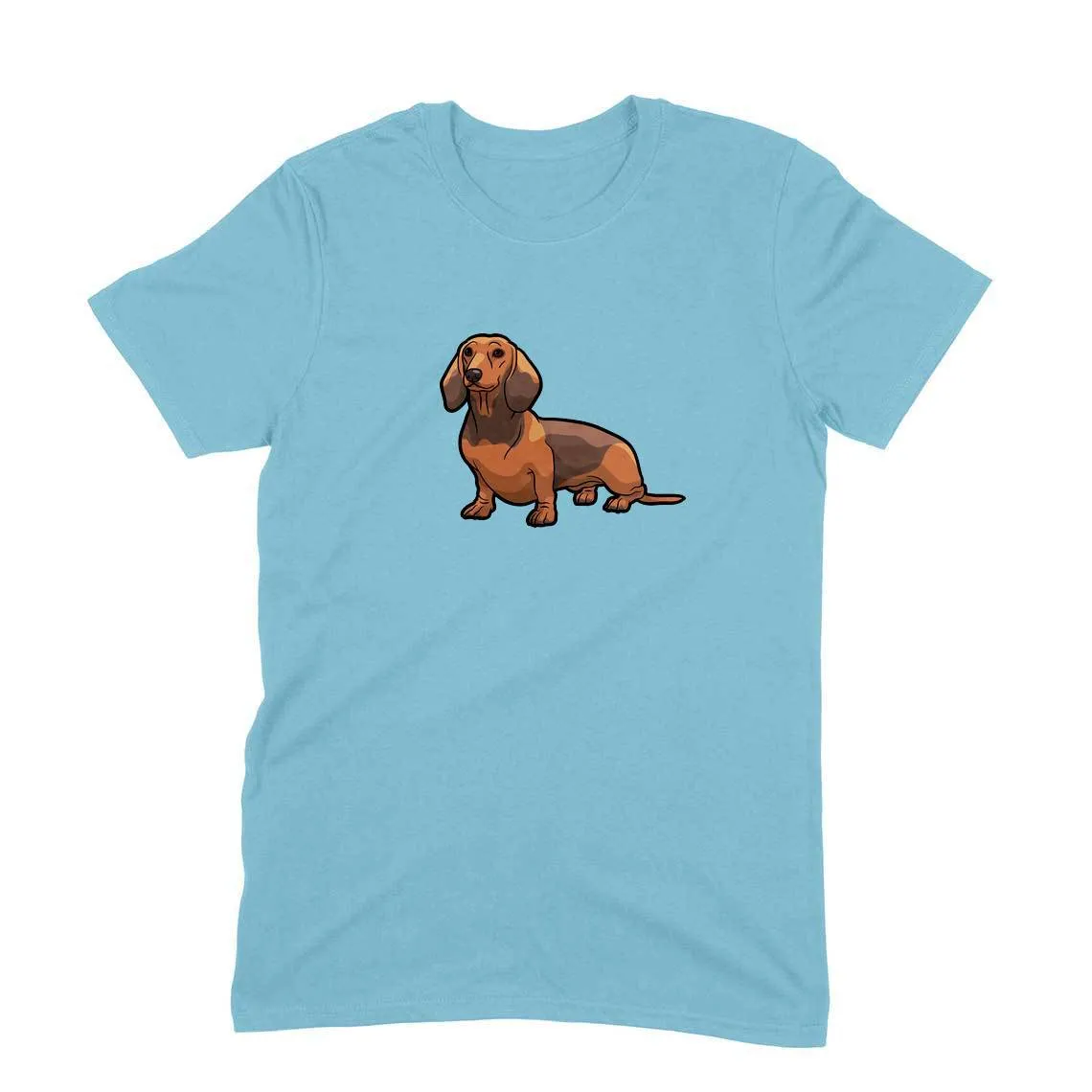 Round Neck T-Shirt (Men) - Dash Dash Dachshund (11 Colours)
