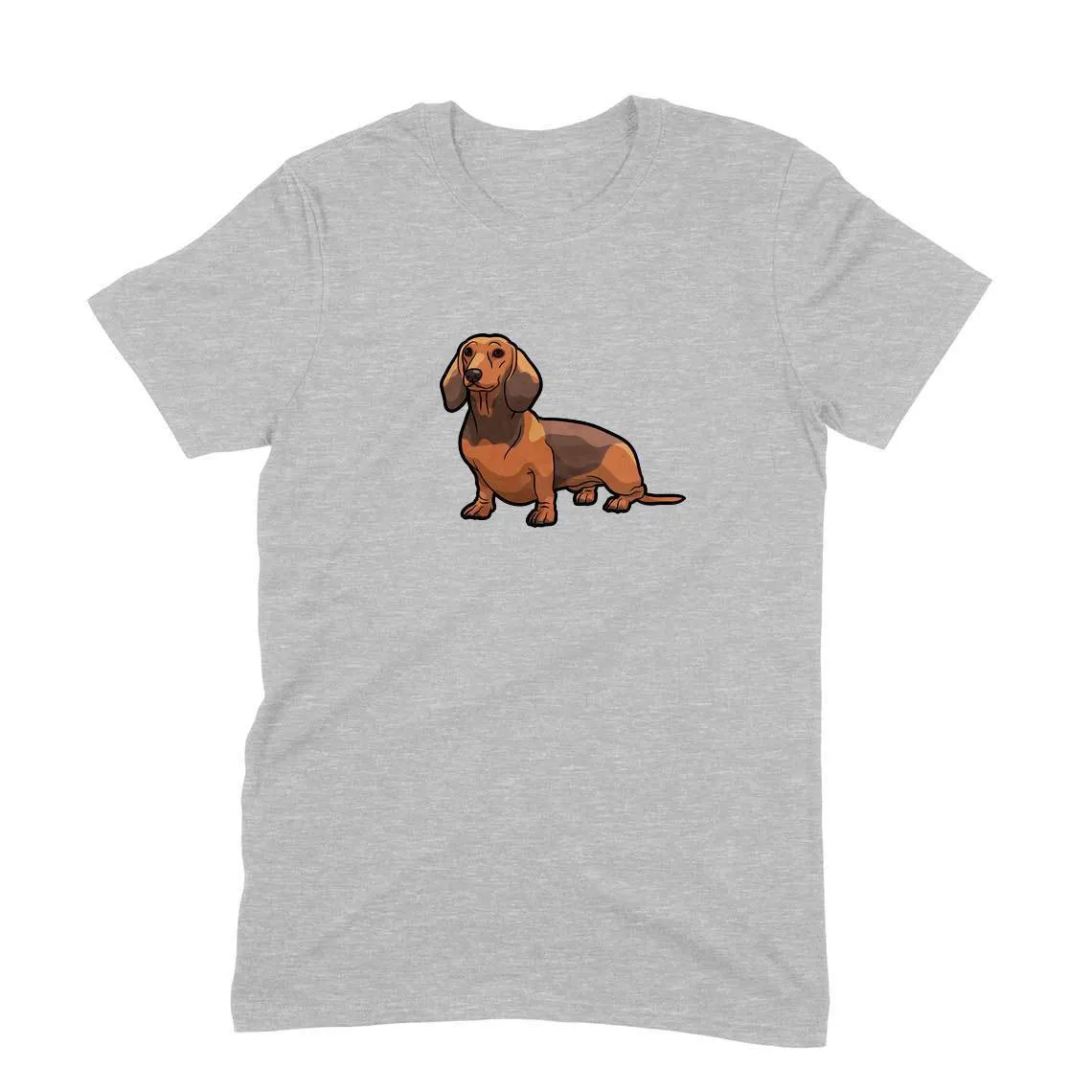 Round Neck T-Shirt (Men) - Dash Dash Dachshund (11 Colours)