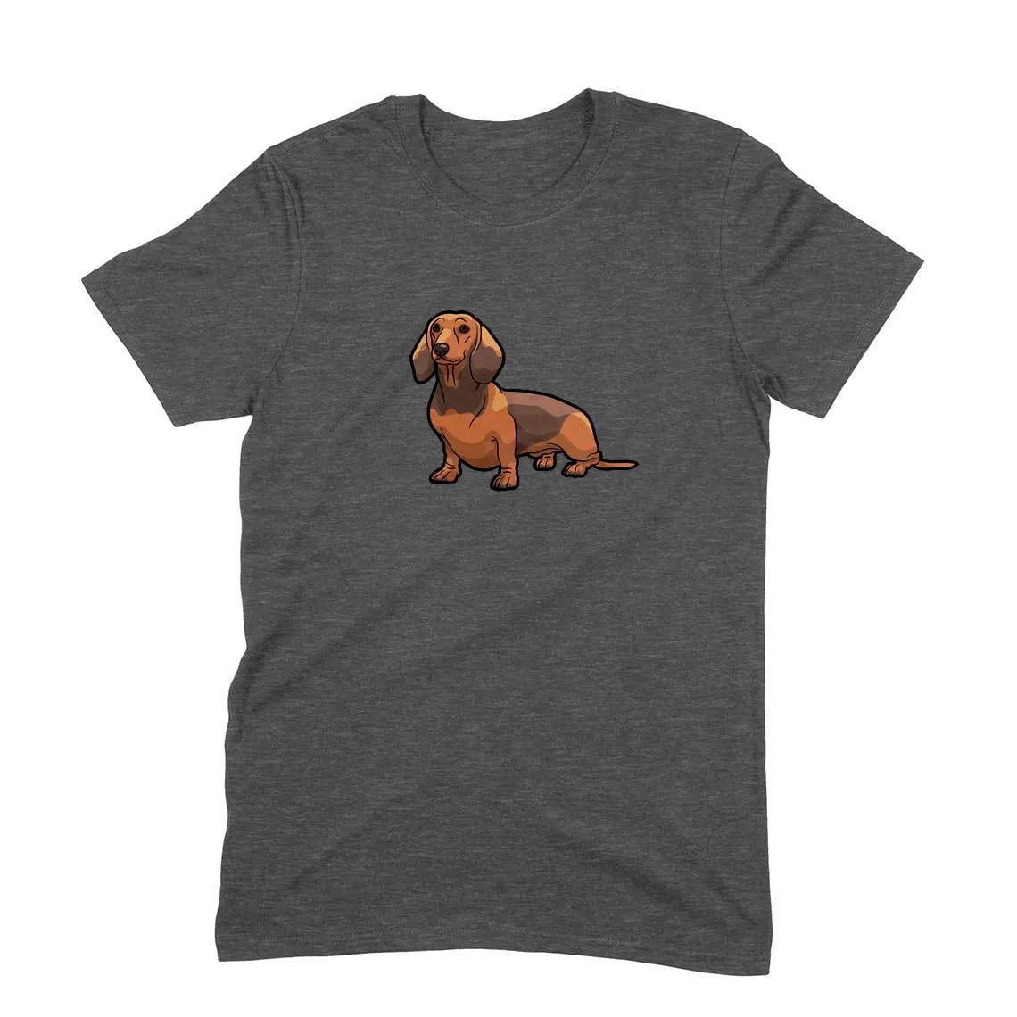 Round Neck T-Shirt (Men) - Dash Dash Dachshund (11 Colours)