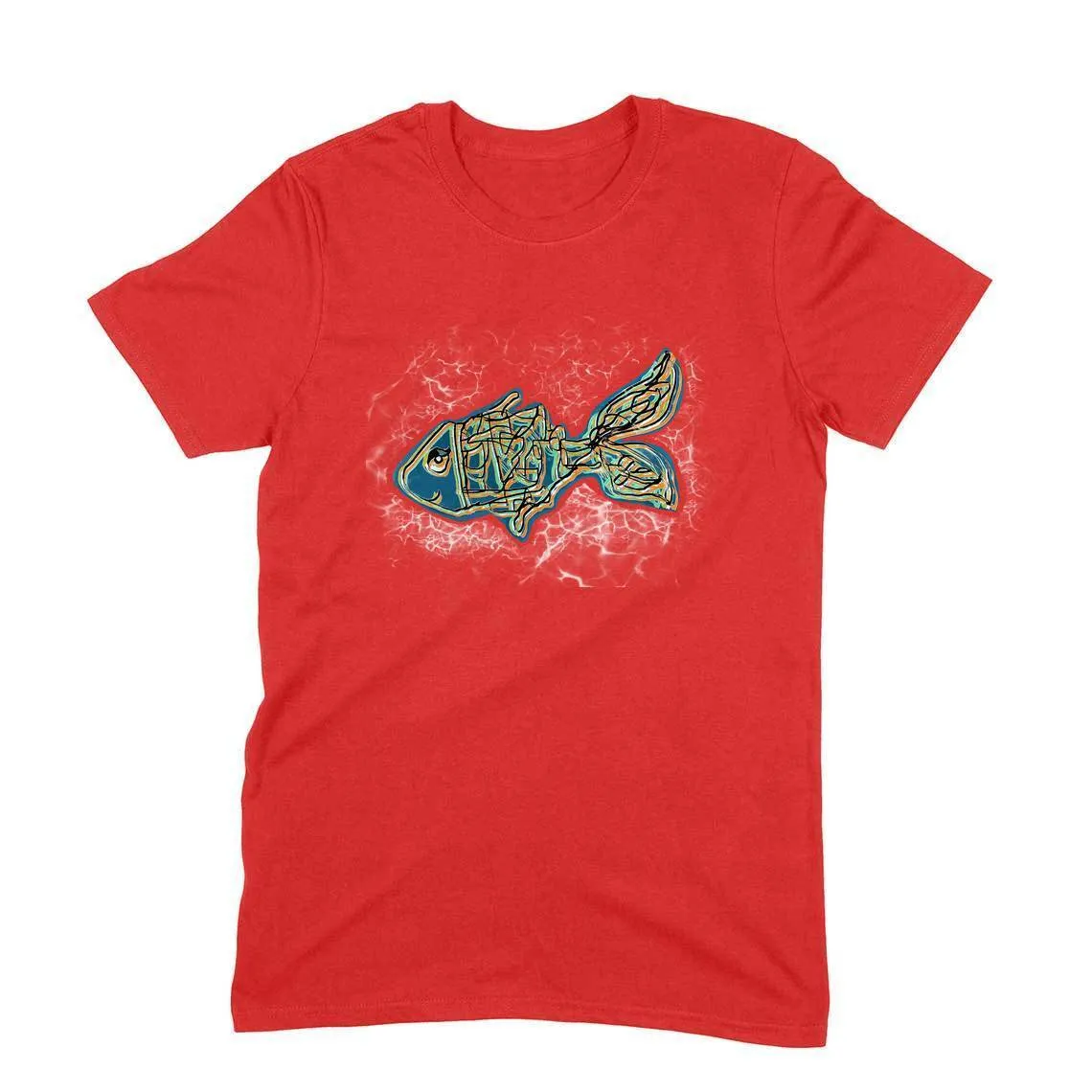 Round Neck T-Shirt (Men) - Little Tamasaba Goldfish  (11 Colours)