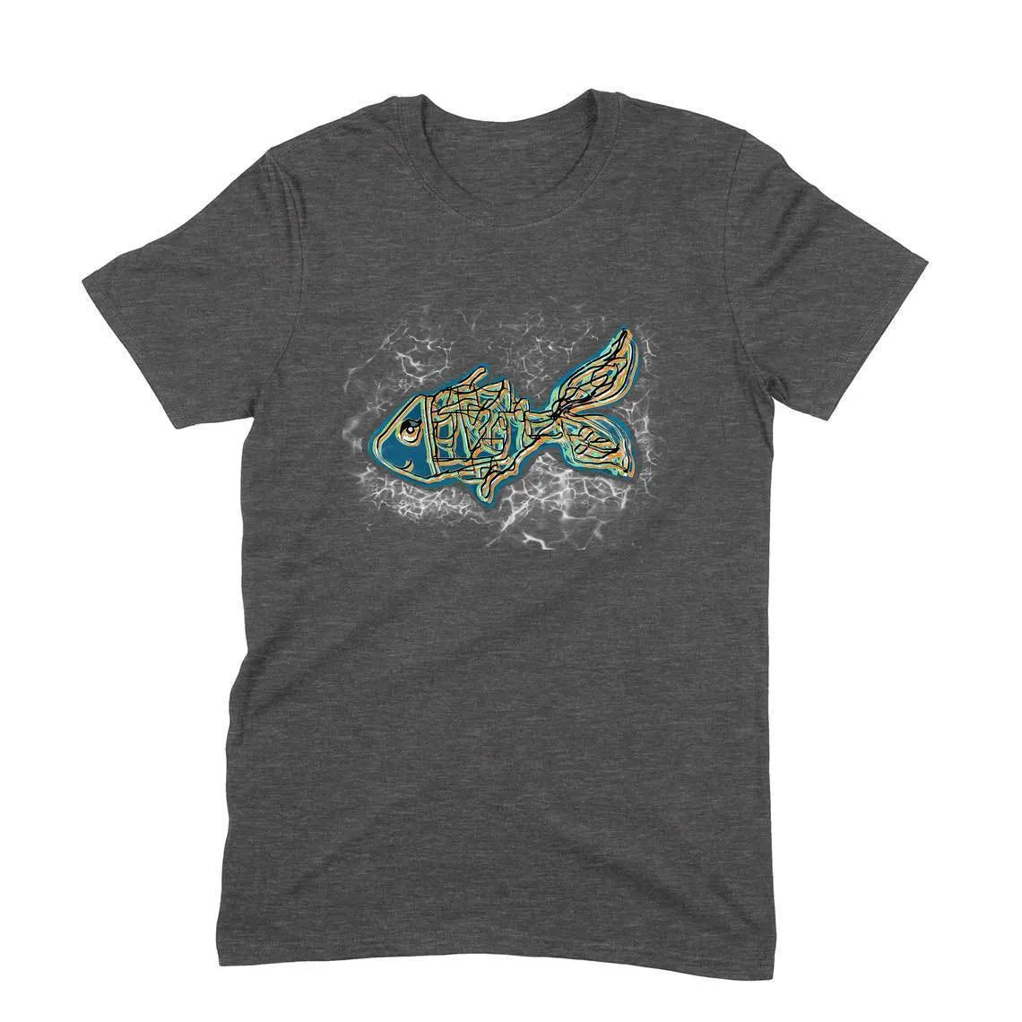 Round Neck T-Shirt (Men) - Little Tamasaba Goldfish  (11 Colours)