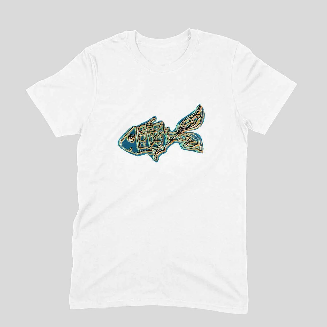 Round Neck T-Shirt (Men) - Little Tamasaba Goldfish  (11 Colours)