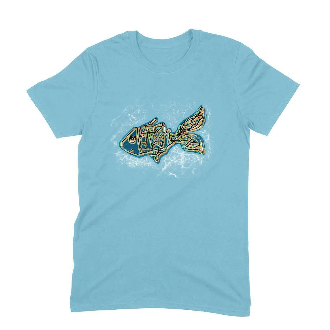 Round Neck T-Shirt (Men) - Little Tamasaba Goldfish  (11 Colours)