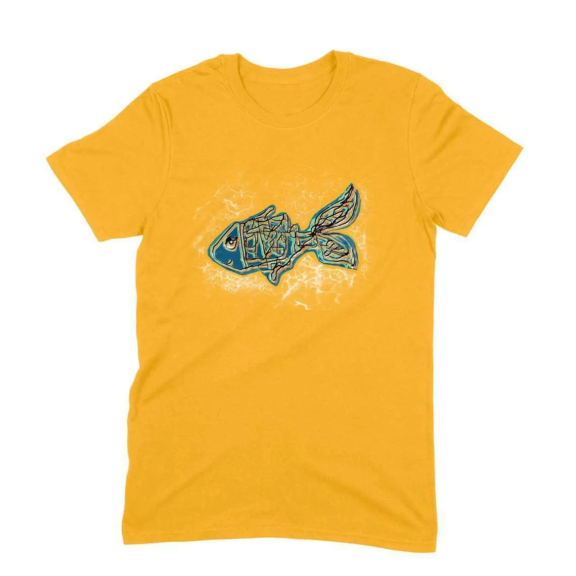 Round Neck T-Shirt (Men) - Little Tamasaba Goldfish  (11 Colours)