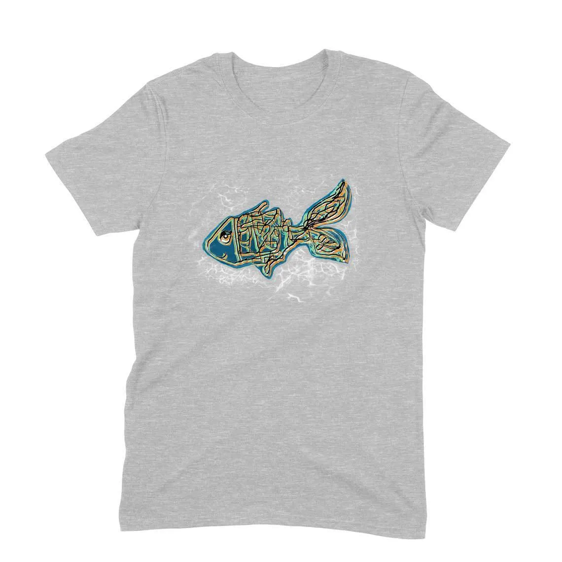 Round Neck T-Shirt (Men) - Little Tamasaba Goldfish  (11 Colours)