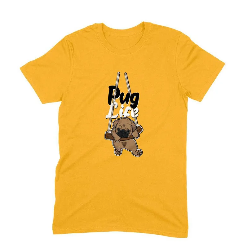 Round Neck T-Shirt (Men) - Pug Life (10 Colours)