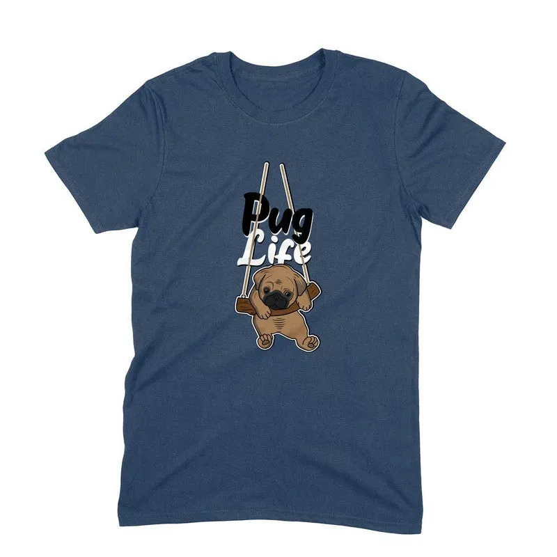 Round Neck T-Shirt (Men) - Pug Life (10 Colours)