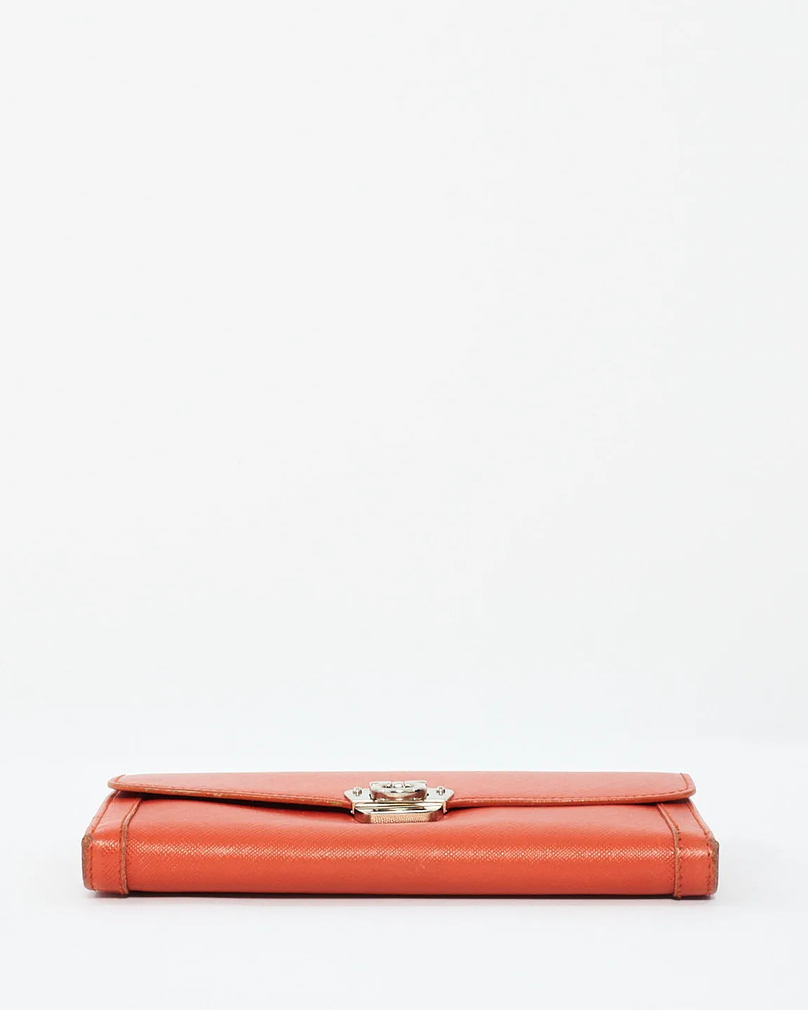 Salvatore Ferragamo Red Leather Long Wallet
