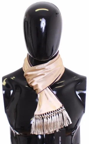 Scarf Men's Beige Silk