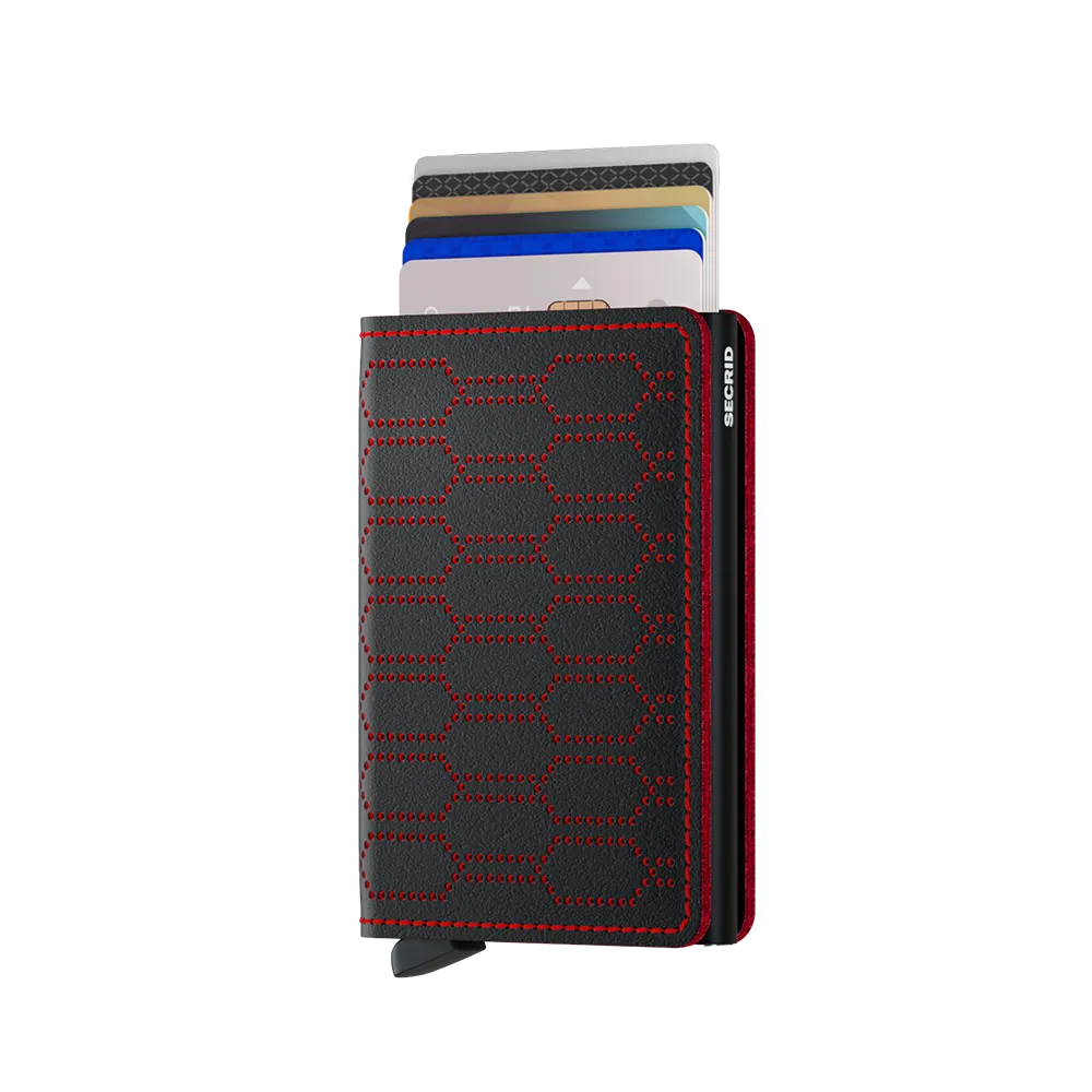 SECRID Slimwallet Leather - Fuel Black-Red