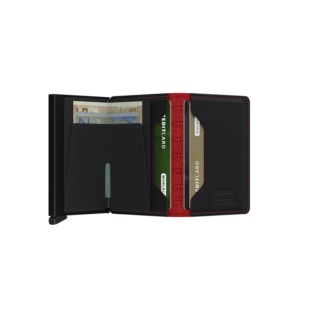 SECRID Slimwallet Leather - Fuel Black-Red