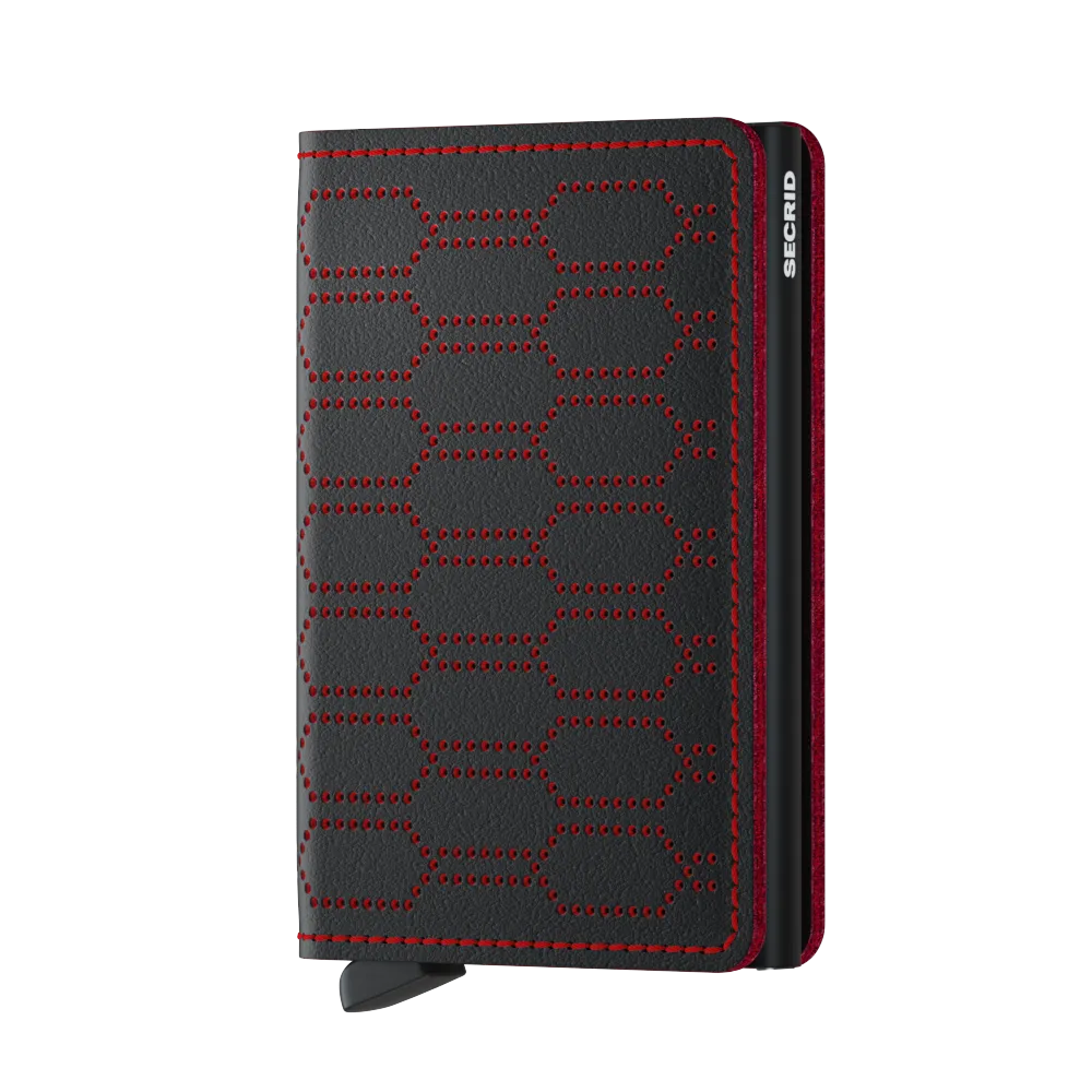 SECRID Slimwallet Leather - Fuel Black-Red