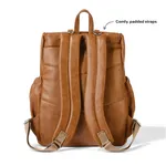 Signature Nappy Backpack - Tan Vegan Leather