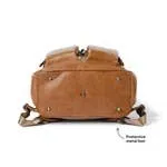 Signature Nappy Backpack - Tan Vegan Leather