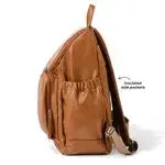 Signature Nappy Backpack - Tan Vegan Leather