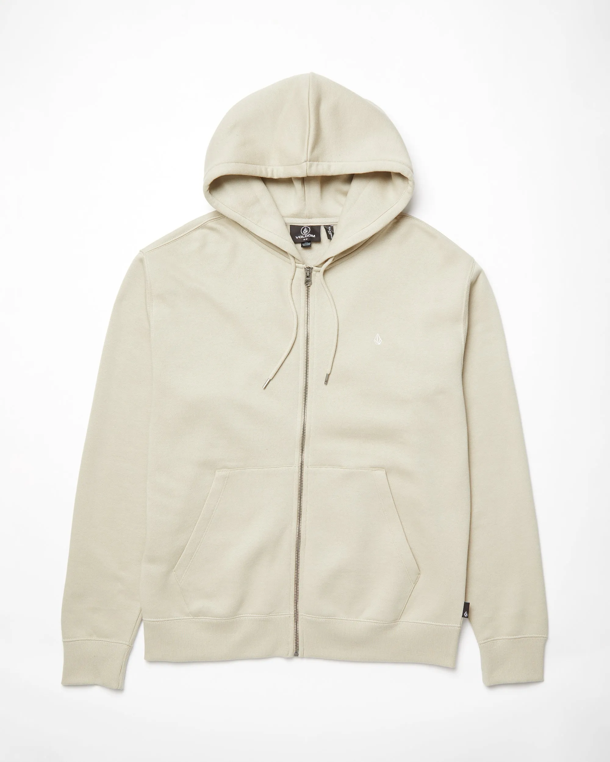 Single Stone Full Zip Hoodie - LIGHT KHAKI
