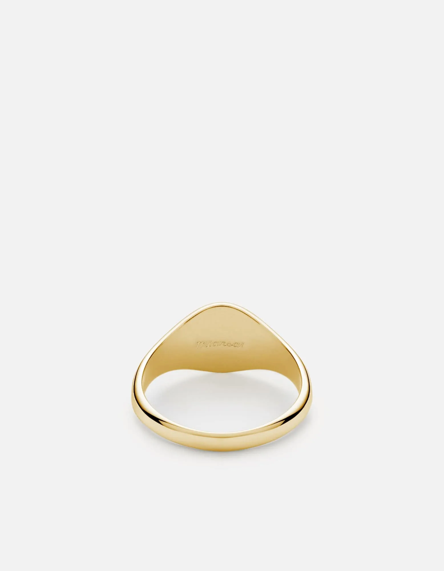 Solar Signet Ring, Gold Vermeil/Gray