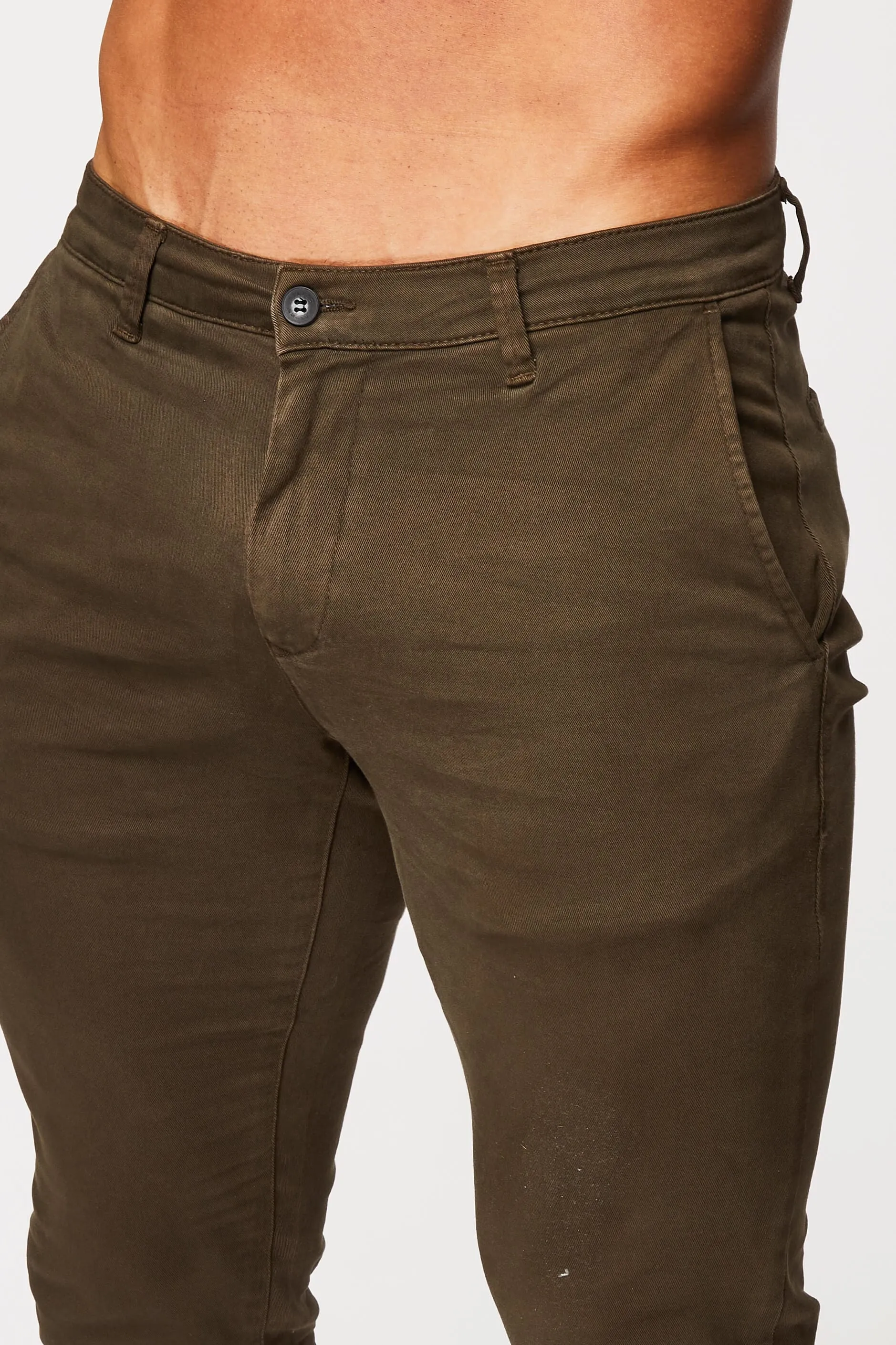 SPRAY-ON STRETCH CHINO - KHAKI