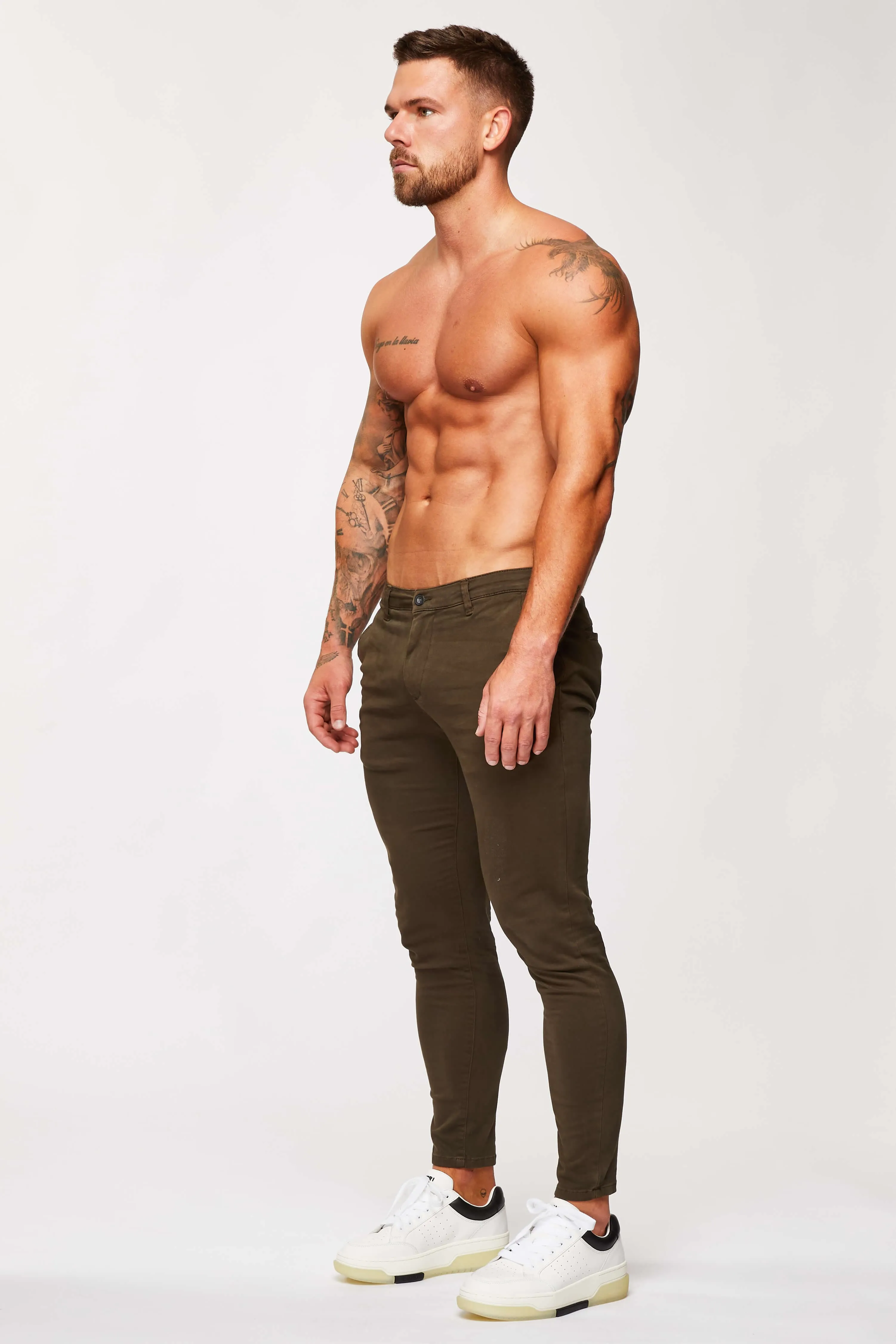 SPRAY-ON STRETCH CHINO - KHAKI