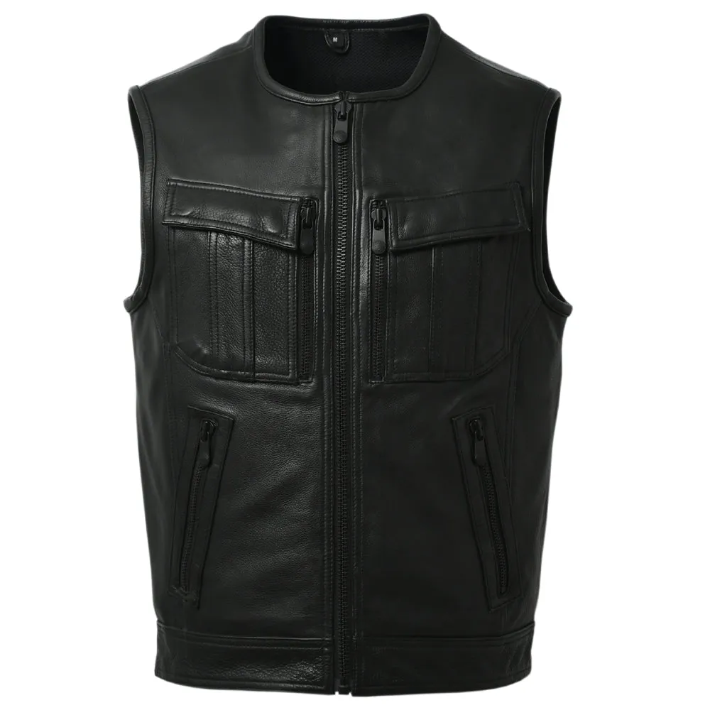 STOWE - Motorcycle Leather Vest
