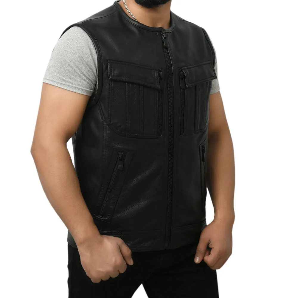 STOWE - Motorcycle Leather Vest