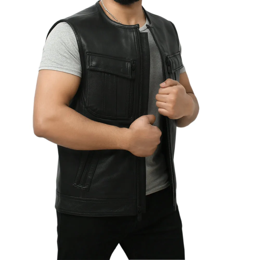 STOWE - Motorcycle Leather Vest