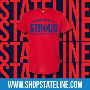 STROUD NAVY PRINT- RED UNISEX