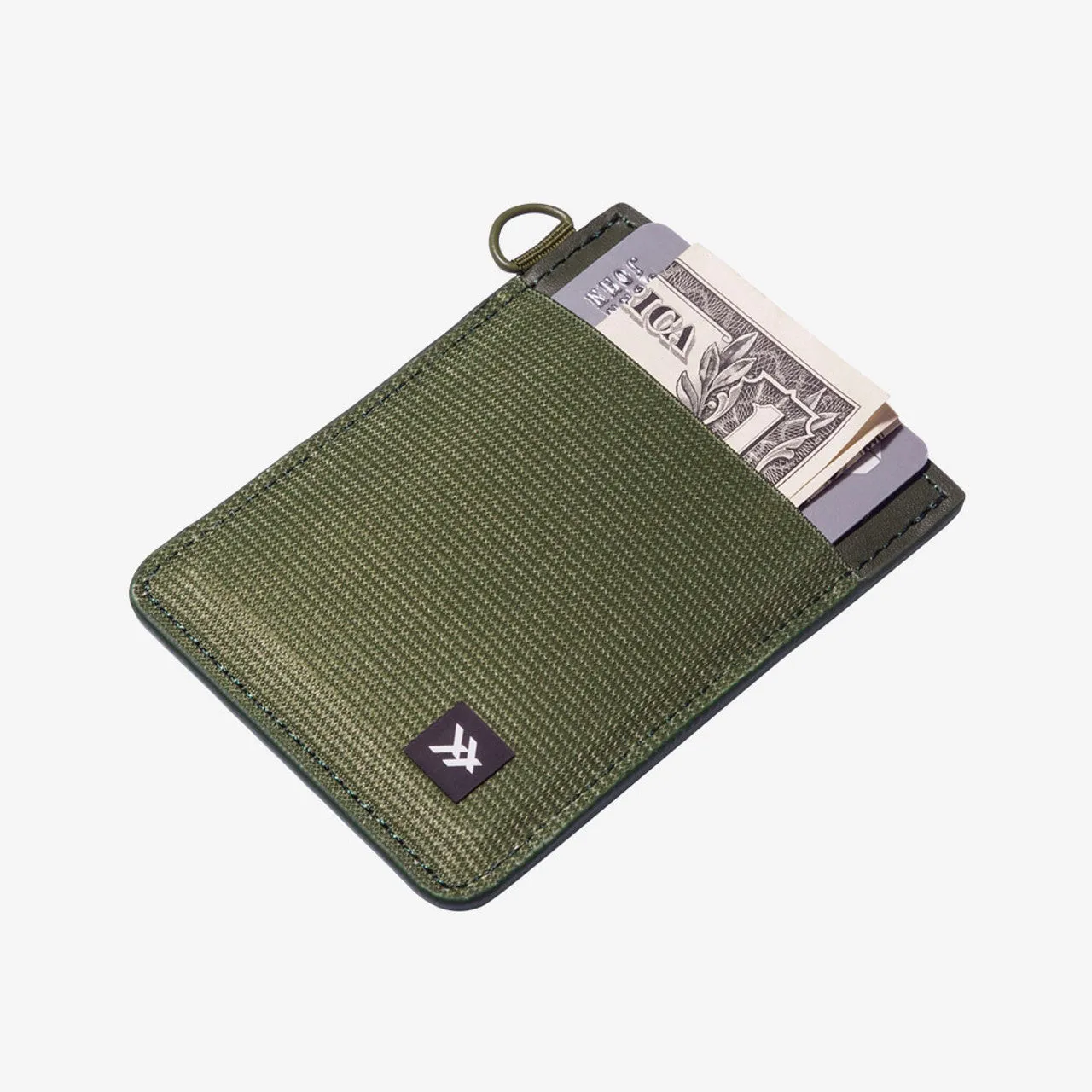 THREAD OLIVE GREEN VERTICAL WALLET