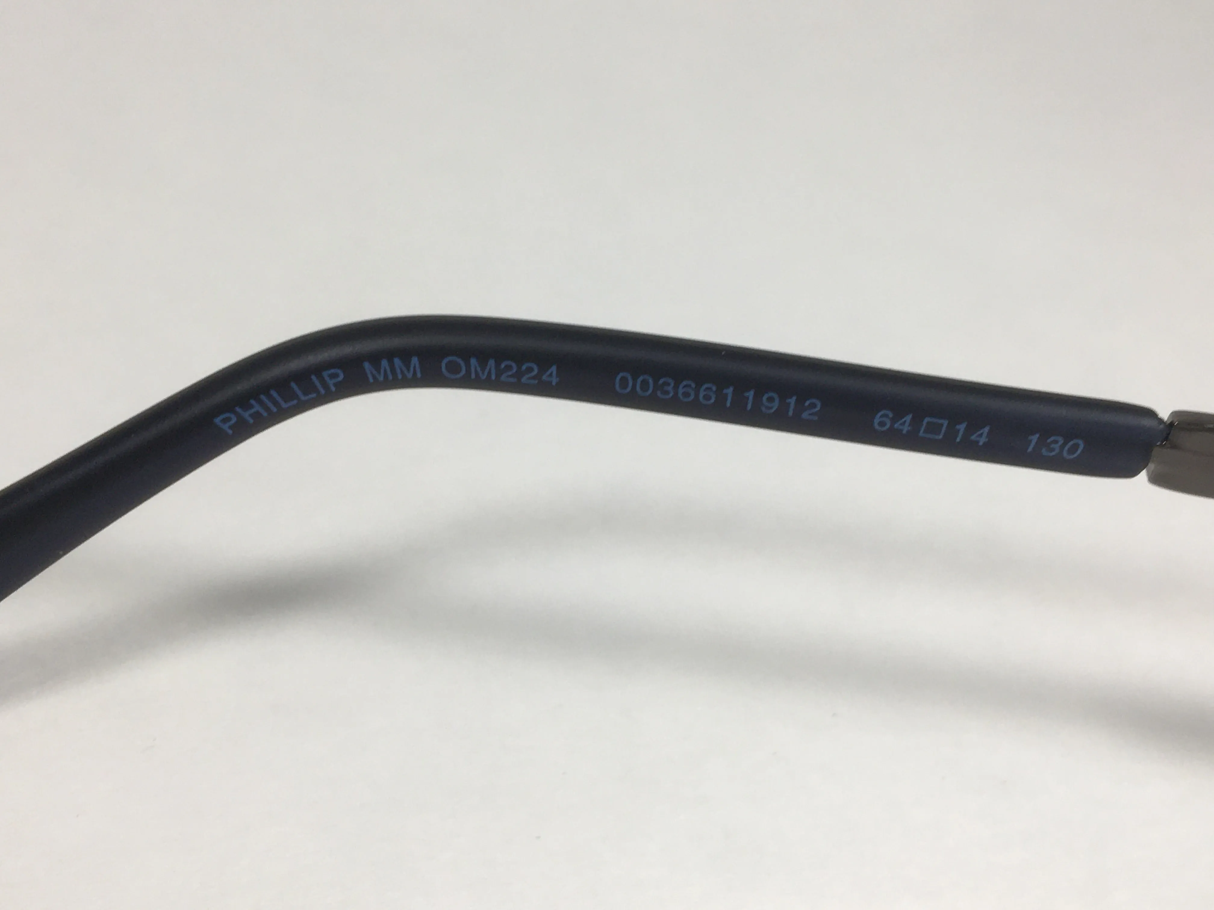Tommy Hilfiger Phillip Rectangular Sunglasses Gunmetal Frame Blue Gray Lens PHILLIP MM OM224