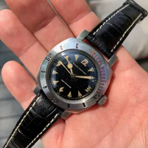 Vintage Nivada Grenchen PacMan Depthmaster 35232 Automatic 3000M Wristwatch