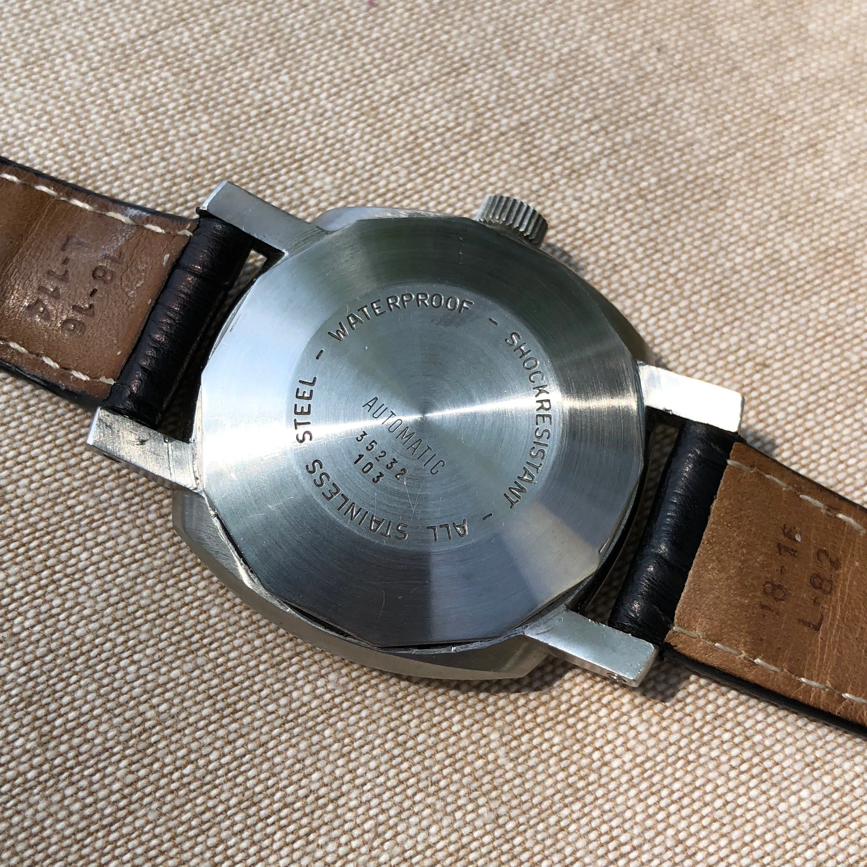 Vintage Nivada Grenchen PacMan Depthmaster 35232 Automatic 3000M Wristwatch