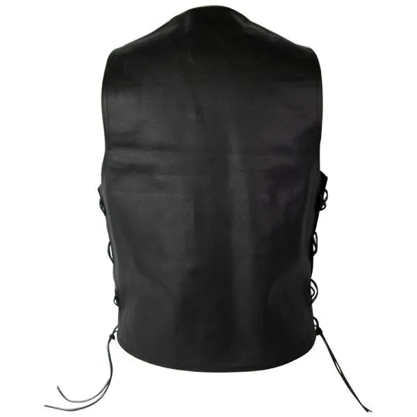 VL902 Vance Leather Men's Top Grain Lace-Side Vest