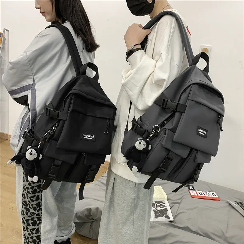 Vvsha backpacks for high school Schoolbag Men's Korean-Style Harajuku Ulzzang High School Student Fashion Backpack 2020 New Ins Backpack