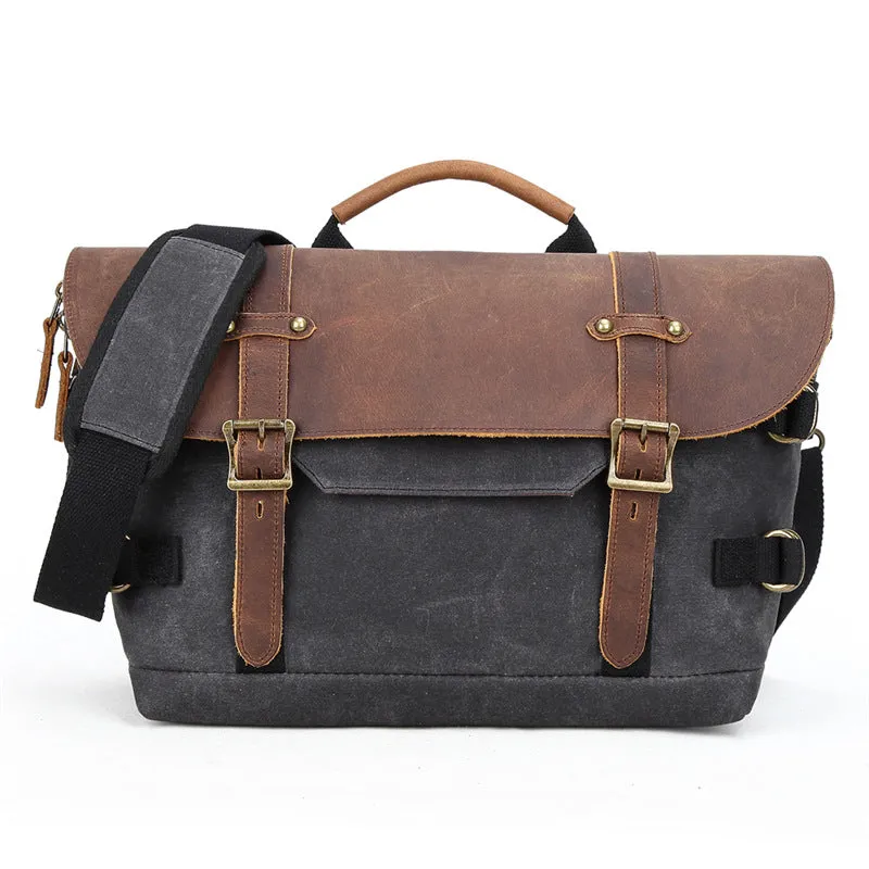 Waterproof Canvas DSLR Camera Bag Canvas Shoulder Camera Bag Messenger Bag QSM3032