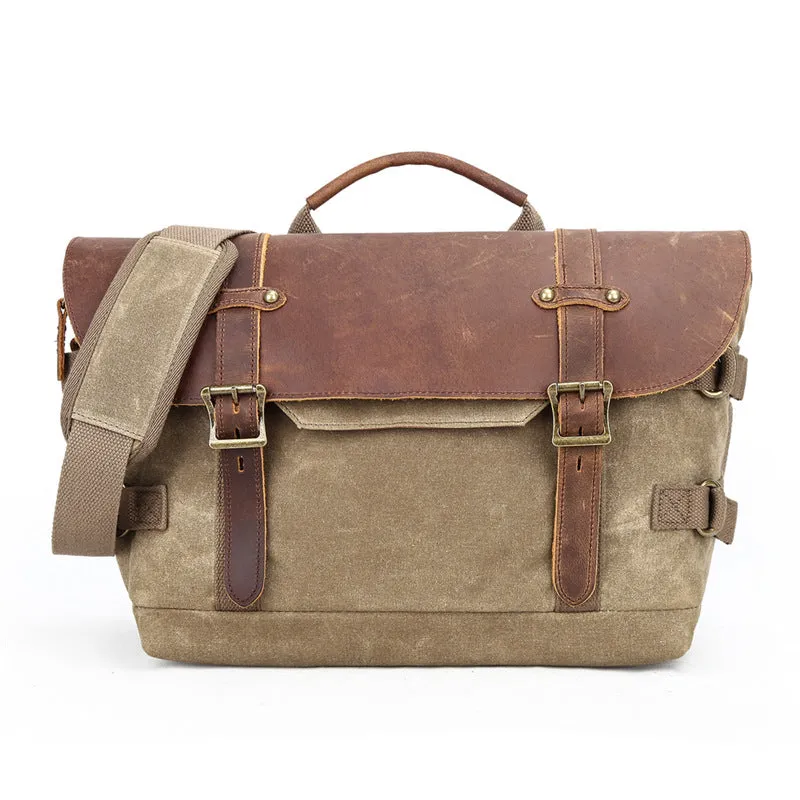 Waterproof Canvas DSLR Camera Bag Canvas Shoulder Camera Bag Messenger Bag QSM3032